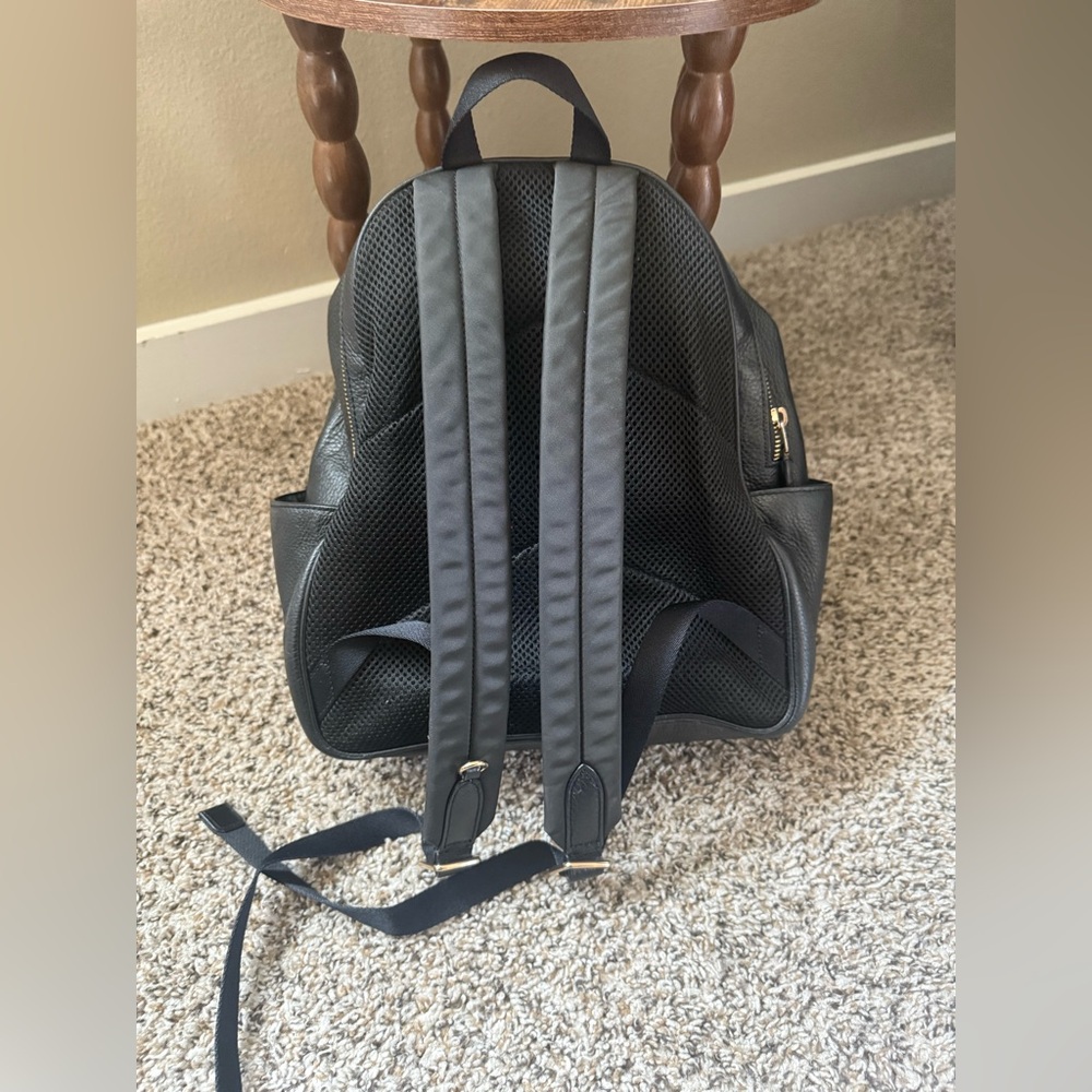 Coach Court Leather Backpack with Gold Hardware Trendy Minimalist Bag - Picture 10 of 11